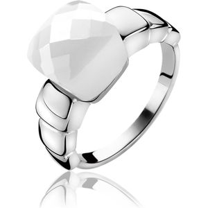 ZINZI zilveren ring wit ZIR1110