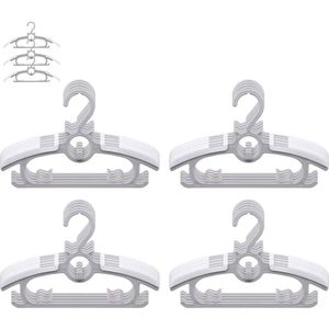 Children's Clothes Hangers, Set of 20 Stackable Hangers with Bear Hooks, Non-Slip Baby Clothes Hangers, Children's Clothes Hangers for Children's Clothing, Baby Wardrobe, Space Saving (Grey)