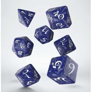 Classic RPG Dice Set cobalt & white (7)