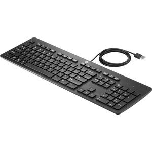 HP USB Business Slim plat AZERTY toetsenbord - Zwart