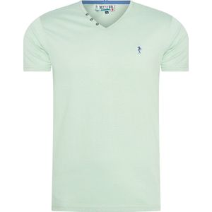 Mezaguz Heren T-Shirt Teessential Pastel Green Maat XL