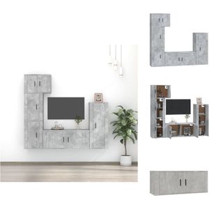 vidaXL Tv-meubelset - betongrijs - bewerkt hout - diverse maten - Kast