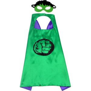 Hulk Carnavalskleding kinderen - Cape - Masker - Superheld - Groen Monster - Verkleden