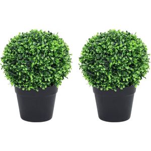 vidaXL-Kunstplanten-met-pot-2-st-buxus-bolvorming-32-cm-groen