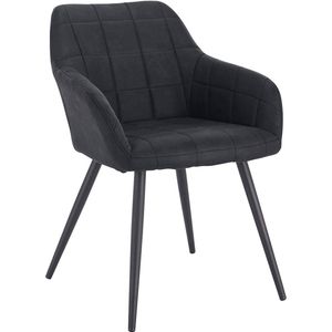 Rootz Moderne Eetkamerstoel - Ergonomische stoel - Stijlvolle zitting - Comfortabele schuimvulling - Duurzaam metalen frame - Antislipvoeten - 49 cm x 43 cm x 81 cm
