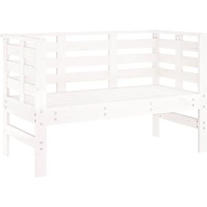 vidaXL - Tuinbankje - 111,5x53x71 - cm - massief - grenenhout - wit