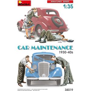 1:35 MiniArt 38019 Car Maintenance 1930-40's Plastic Modelbouwpakket