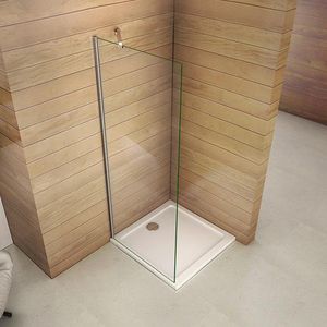 Inloopdouche - 65x185cm - Douchescherm - 45cm stabilisator - 6mm helder veiligheidsglas nano - Easyclean - Antikalk
