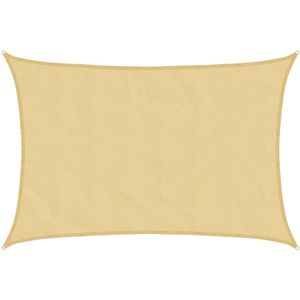 vidaXL Zonnezeil 3,5x2,5 m 100% polyester oxford zandkleurig - Zonnezeil - Zonnezeilen - Luifel - Zonnescherm