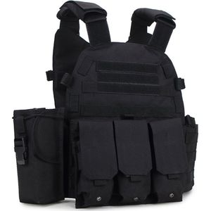 Tactical Vest - Outdoor - Airsoft Kleding - Verstelbaar - Multifunctioneel Beschermvest - Zwart