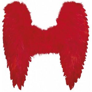 engelenvleugels gevouwen 50 x 50 cm dames rood