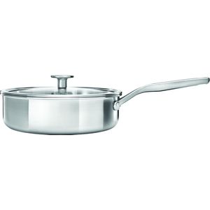 KitchenAid Multi-Ply RVS Hapjespan - ø 24cm 3,1L - met glazen deksel - inductie - PFAS-vrij