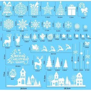 193 stuks raamstickers, Kerstmis, zelfklevend, wit, raamdecoratie, Kerstmis, herbruikbaar, pvc, sneeuwvlokken, raamdecoratie, Kerstmis, met huizen, voor winter, raam, kerstversiering