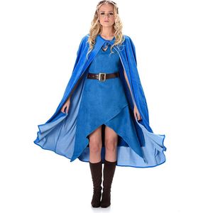 Karnival Costumes Verkleedkleding IJskoningin Cercei Kostuum voor vrouwen Blauw - M