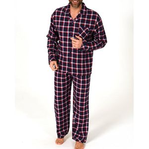 Norman flanellen heren pyjama - Red Square - 50 - Rood