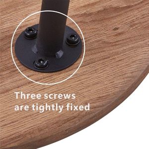 Bijzettafel hout rond modern kleine ronde salontafel voor slaapkamer woonkamer kantoor bruin 40cm