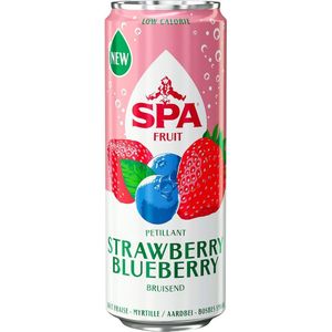 Spa Sparkling Strawberry Blueberry Blikjes Frisdrank 25cl Tray 24 stuks Water