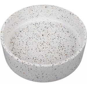 Vente-unique Ronde opbouwwastafel van blauwe terrazzo - 39 cm - DUKAT L 39 cm x H 12 cm x D 39 cm
