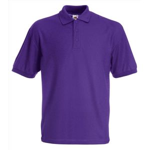 Fruit Of The Loom Heren Poloshirt Paars Pique Regular Fit - L