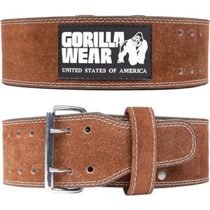 Gorilla Wear 4 Inch Leren Lifting Belt - Bruin - L/XL