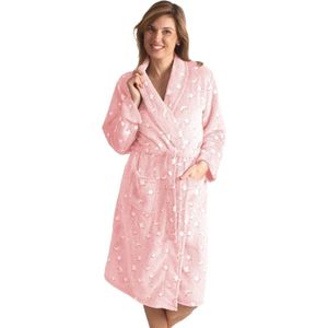 Dames badjas met sterren - fleece badjas voor dames - Superzacht en comfortabel - stijlvolle badjas cadeau voor dames