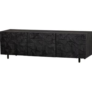 BePureHome Tv-Meubel Counter - Mango - Zwart - 50x160x45