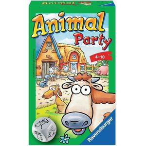 Animal Party Pocketspel - Dierendobbelen voor iedereen! - 2-6 spelers - Vanaf 4 jaar