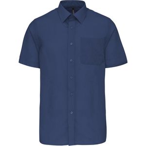Kariban Overhemd in onderhoudsvriendelijk polykatoen-popeline korte mouwen heren K551 - Deep Blue - 3XL