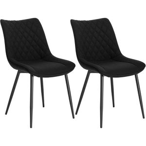 Rootz moderne eetkamerstoelen - comfortabele zit - stijlvolle stoelen - kunstleer - ergonomisch ontwerp - eenvoudig onderhoud - antislip - zitmaat 46 x 40,5 cm