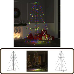 vidaXL Kegelkerstboom 200 LED's binnen/buiten Kerstverlichting - Kerstboom - Led Verlichting - Kerstdecoratie - Binnenverlichting