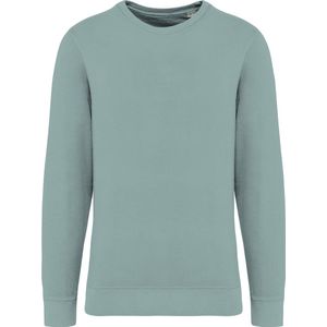 Biologische unisex sweater 'Terry' lange mouwen Washed Jade Green - 3XL