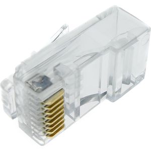 BeMatik - UTP-connector Cat.6 RJ45 male naar crimp-kabel 100-pack