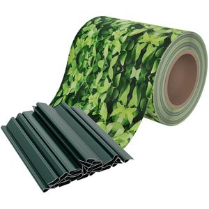 NAIZY Zichtbeschermingsstroken Klein Blad PVC Zichtbeschermingsfolie Met 20 Klemmen Zichtbescherming Hek Rolle Zichtdicht Dubbele Staafmattenhek Zichtbescherming Windscherm, Voor Tuinhek, Balkon (35mx19cm)