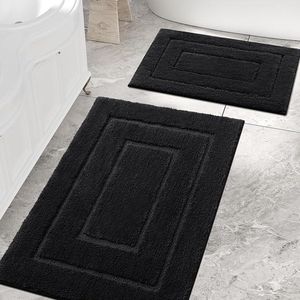 Badmat, antislip, extra zacht, badkamertapijt, machinewasbaar, waterabsorberend 40 x 60 cm + 60 x 90 cm