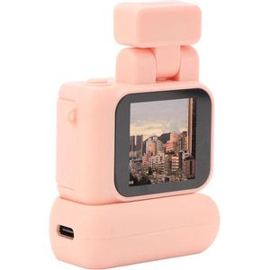 Kleine DV-camera 1080P HD-duimcamera met 144 Inch Kleurenscherm en 480 MAh Batterij voor Vloggen - Roze .