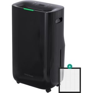 Luchtontvochtiger en Luchtreiniger - 16L - 2 HEPA filter - 240W- Zwart - Vivid Green