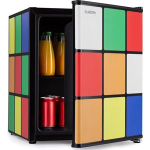 Klarstein Solve Mini koelkast - Minibar - Thermo-elektrisch koelsysteem - 48 Liter inhoud - Mechanische draaiknop - Koeling: 0 Tot 10 °C - Geluidsarm: 39 dB - Kubus design