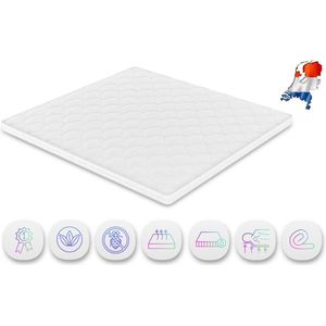 Topper - Topdekmatras - Tencel - Bamboe - Traagschuim - Nasa LYCO11 - 200 x 210cm Dikte 11cm