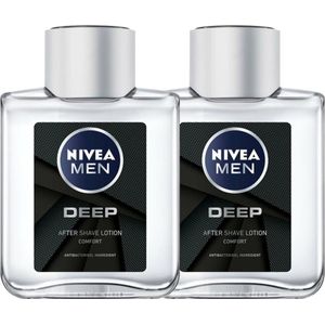 Nivea Men Deep Aftershave Lotion Multi Pack - 2 x 100 ml