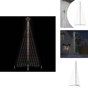 vidaXL LED-kerstboom - LED-kerstbomen - Kerstverlichting - LED-kerstverlichting - LED-kerstboom 570 LEDs kleurrijk 399 cm