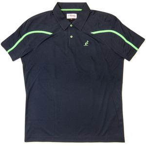 Australian Tennis Polo - Navy Blauw - Groen - Maat L (52)