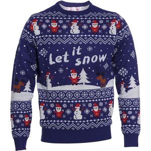 Foute Kersttrui Dames & Heren - Christmas Sweater ""Let it Snow"" - Mannen & Vrouwen Maat XS - Kerstcadeau