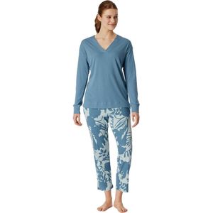 Schiesser Pyjama lange broek - 808 Blue - maat 46 (46) - Dames Volwassenen - Katoen/Modal- 181246-808-46