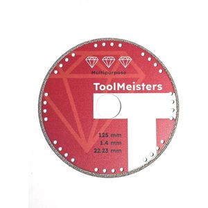 ToolMeisters - Doorslijpschijf Diamant Multipurpose | 125mm x 1.4/1.2mm x 22.23mm