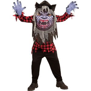 Weerwolf kostuum met grote kop voor tieners - Verkleedkleding