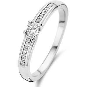 Isabel Bernard De la Paix Madeline 14 karaat witgouden ring | diamant 0.20 ct | - Witgoudkleurig