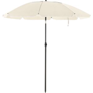 Parasol - Tuinparasol - Strandparasol - Stokparasol - Rond - Kantelbaar - Met draagtas - 200 cm - Beige