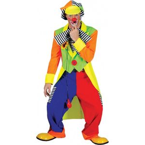 Bristol Novelty Gekleurd clown pak voor heren One size