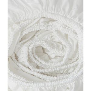 DOUXE Hotel Hoeslaken Egyptisch Katoen Percal 400TC - Wit - 200 x 210 cm - Extra hoge hoek tot 45cm