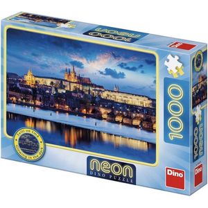 Dino Neon Puzzel Kasteel Praag 1000 stukjes